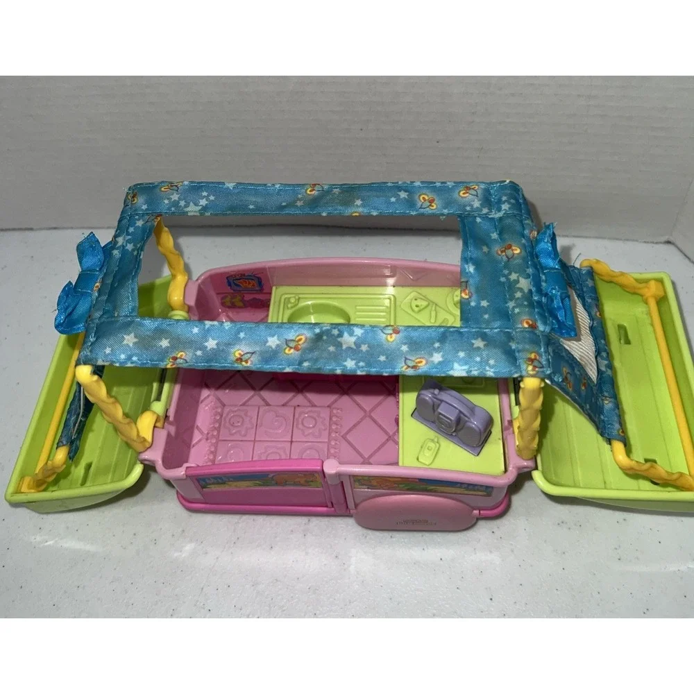 Little People Pop-up Camper Toy Pink Fisher Price 2007 Mattel Sound Works